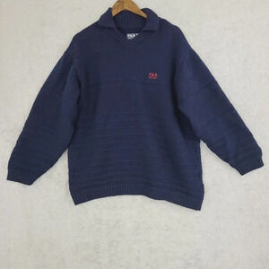 Fila Sport Wool Blend Navy Blue Pullover Sweater Men's Size 105 / XL 12CT